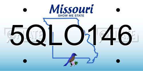 5QLO146 Missouri License Plate