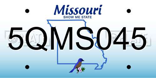 5QMS045 Missouri License Plate
