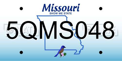 5QMS048 Missouri License Plate
