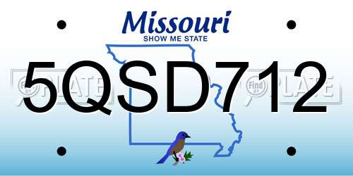 5QSD712 Missouri License Plate