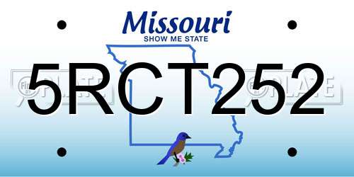 5RCT252 Missouri License Plate