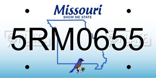 5RM0655 Missouri License Plate