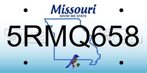 5RMQ658 Missouri License Plate