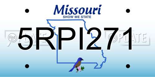 5RPI271 Missouri License Plate