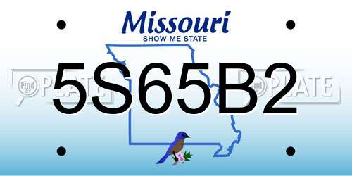 5S65B2 Missouri License Plate