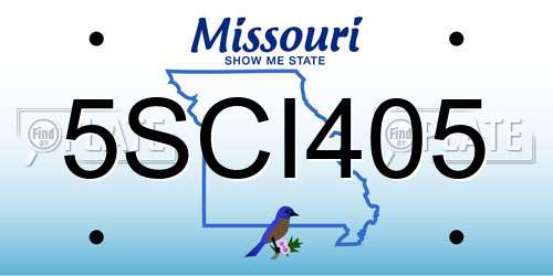 5SCI405 Missouri License Plate
