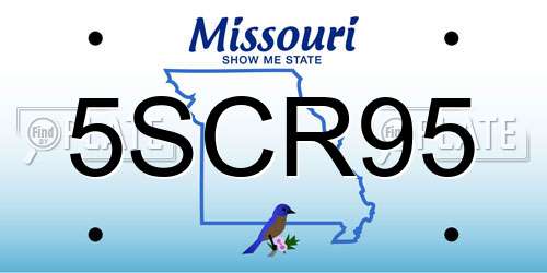 5SCR95 Missouri License Plate