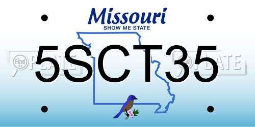 5SCT35 Missouri License Plate