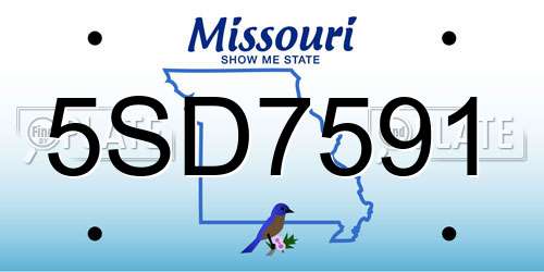 5SD7591 Missouri License Plate