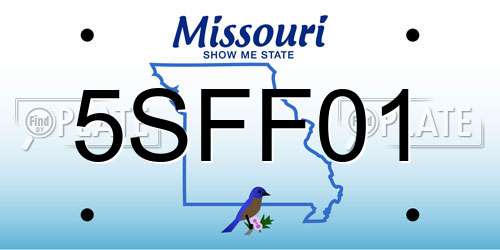 5SFF01 Missouri License Plate