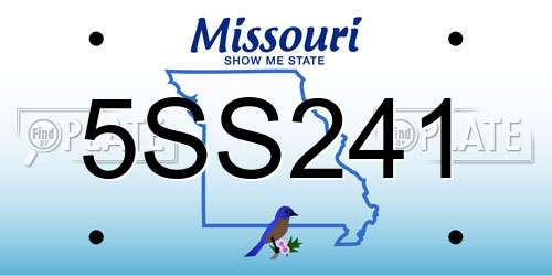 5SS241 Missouri License Plate