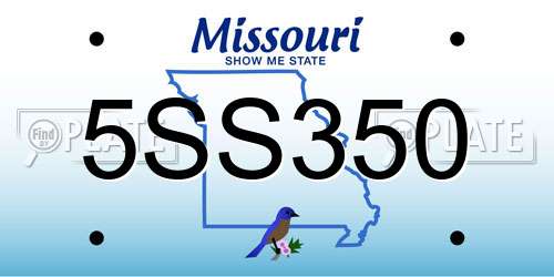5SS350 Missouri License Plate