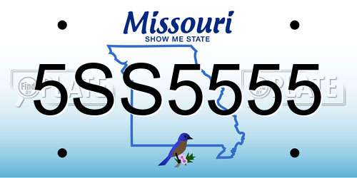 5SS5555 Missouri License Plate
