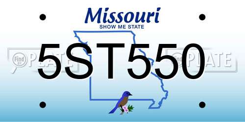 5ST550 Missouri License Plate