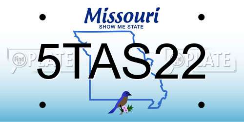 5TAS22 Missouri License Plate