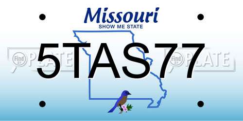 5TAS77 Missouri License Plate