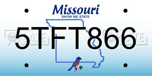 5TFT866 Missouri License Plate