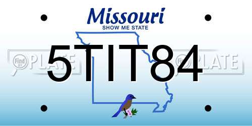 5TIT84 Missouri License Plate