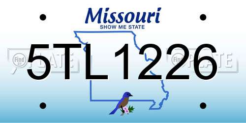 5TL1226 Missouri License Plate