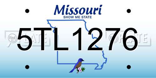 5TL1276 Missouri License Plate