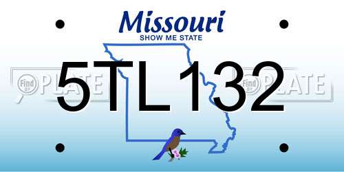 5TL132 Missouri License Plate