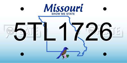 5TL1726 Missouri License Plate