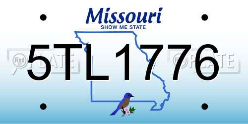 5TL1776 Missouri License Plate