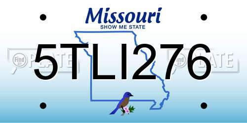 5TLI276 Missouri License Plate