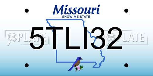 5TLI32 Missouri License Plate
