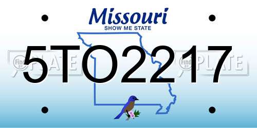 5TO2217 Missouri License Plate