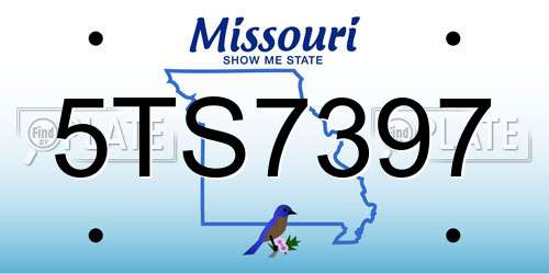5TS7397 Missouri License Plate