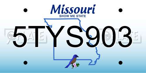 5TYS903 Missouri License Plate