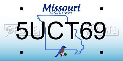 5UCT69 Missouri License Plate