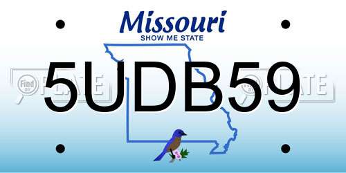 5UDB59 Missouri License Plate