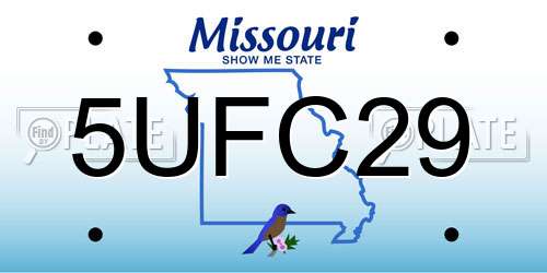 5UFC29 Missouri License Plate