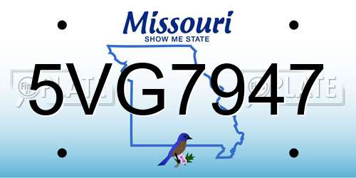 5VG7947 Missouri License Plate