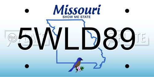 5WLD89 Missouri License Plate