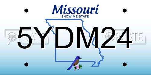 5YDM24 Missouri License Plate