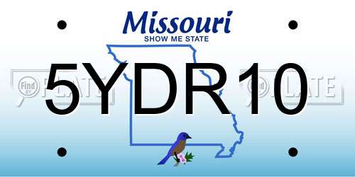 5YDR10 Missouri License Plate