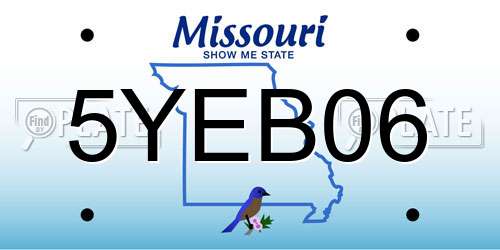 5YEB06 Missouri License Plate
