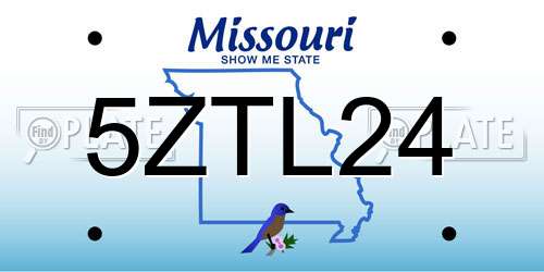 5ZTL24 Missouri License Plate