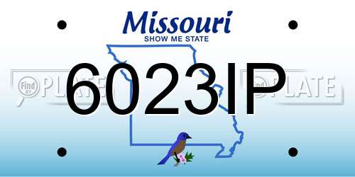 6023IP Missouri License Plate