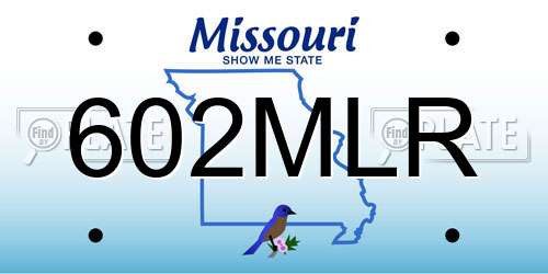 602MLR Missouri License Plate