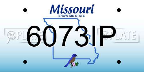 6073IP Missouri License Plate