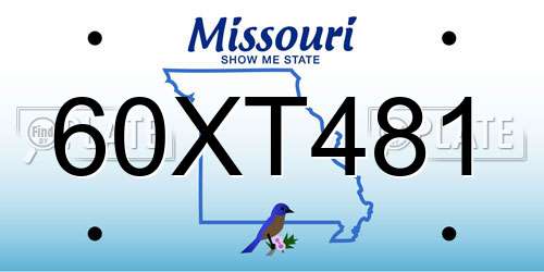 60XT481 Missouri License Plate