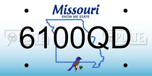 6100QD Missouri License Plate