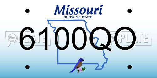 6100QO Missouri License Plate