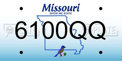 6100QQ Missouri License Plate