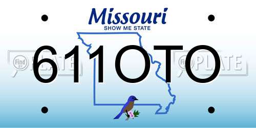 611OTO Missouri License Plate