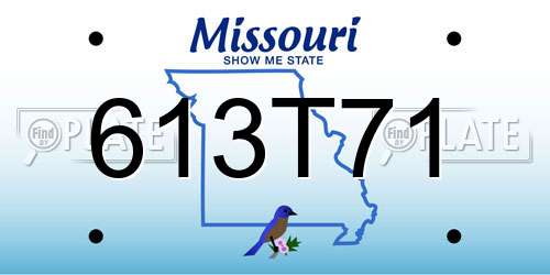 613T71 Missouri License Plate